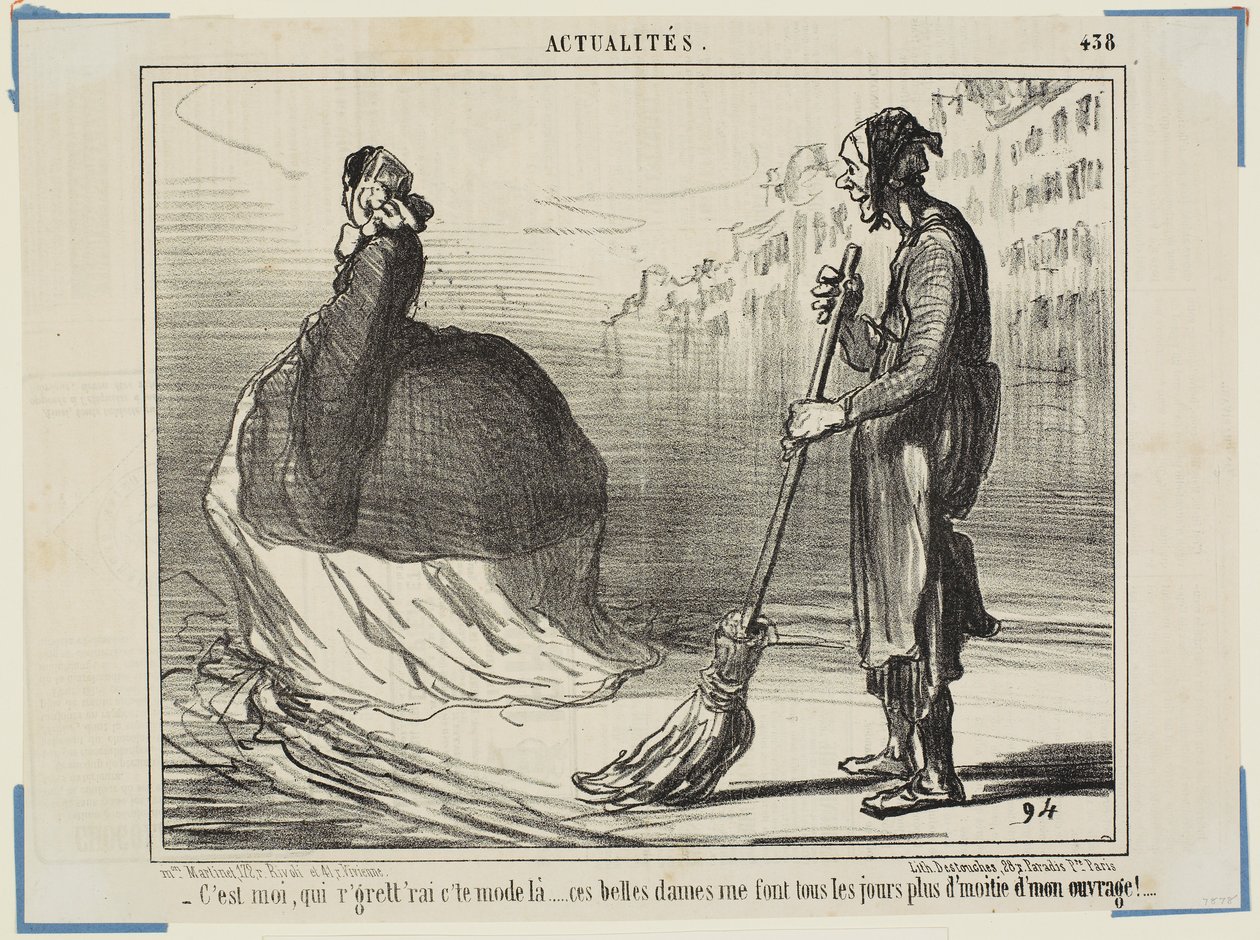 Jag borde beklaga denna stil ... Dessa stora damer gör mitt arbete mindre för varje dag! av Honoré Daumier