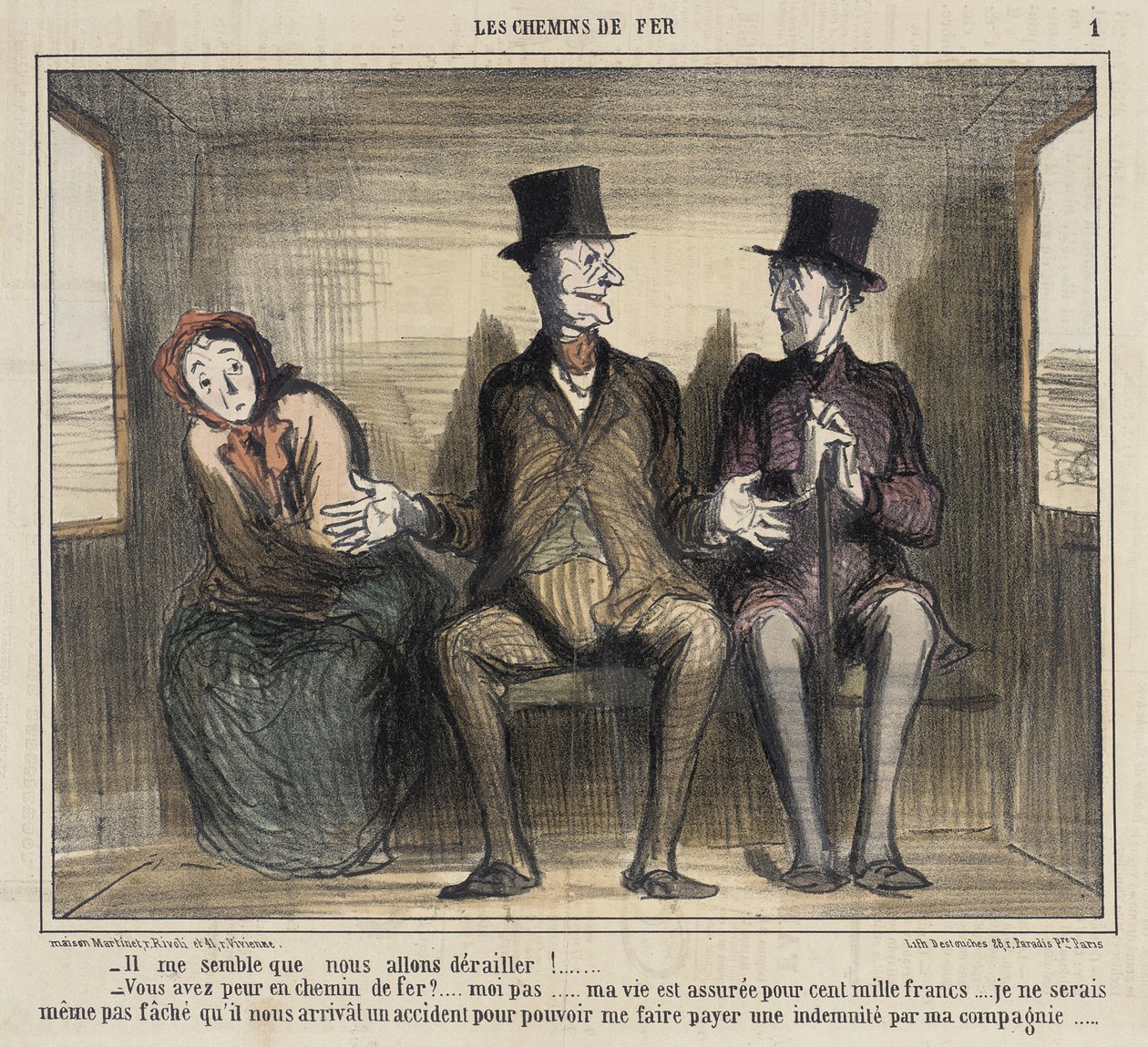 Det förefaller mig som om vi kommer att spåra ur... av Honoré Daumier
