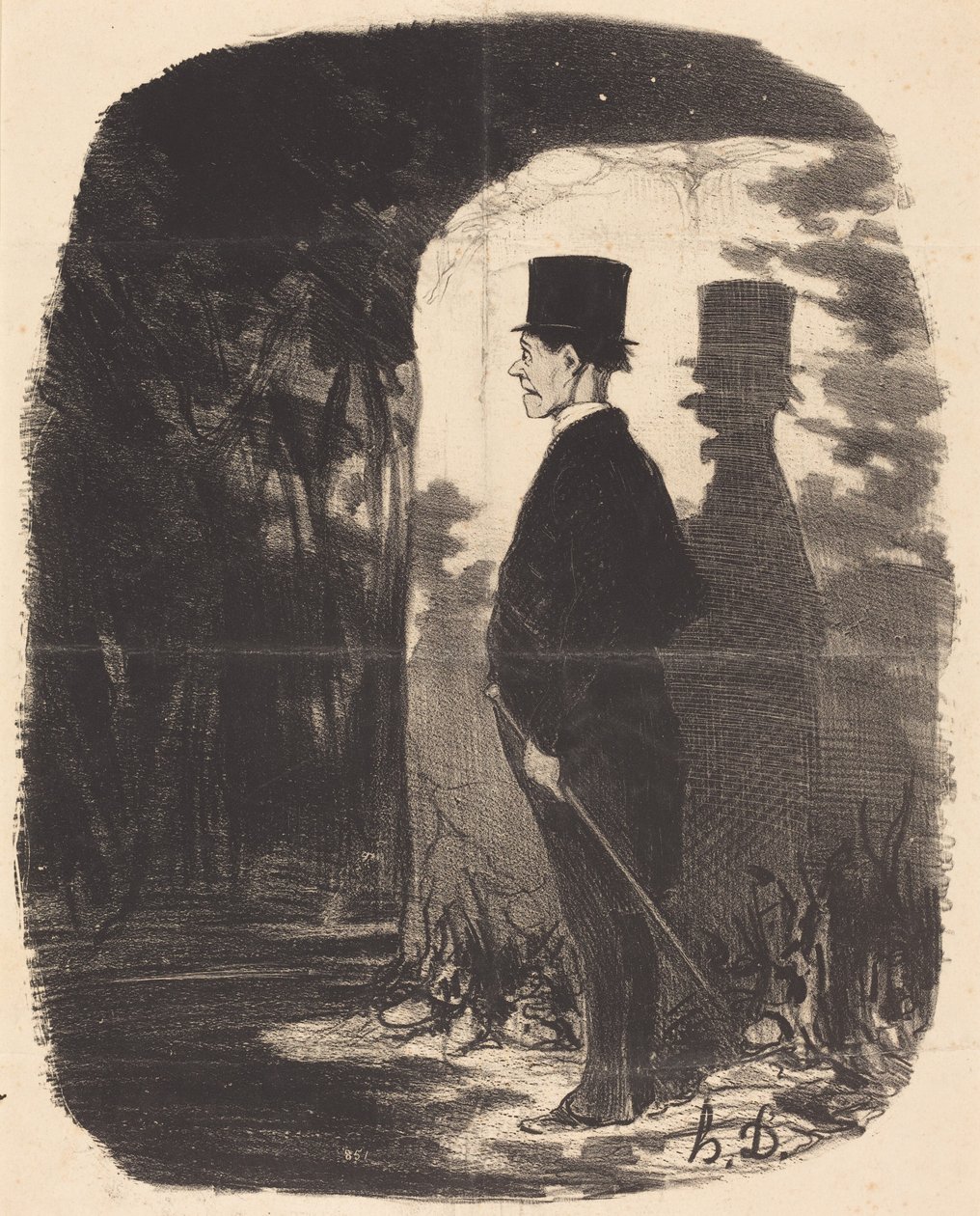 Det finns inget att säga, jag måste ta mig igenom denna... skog... av Honoré Daumier