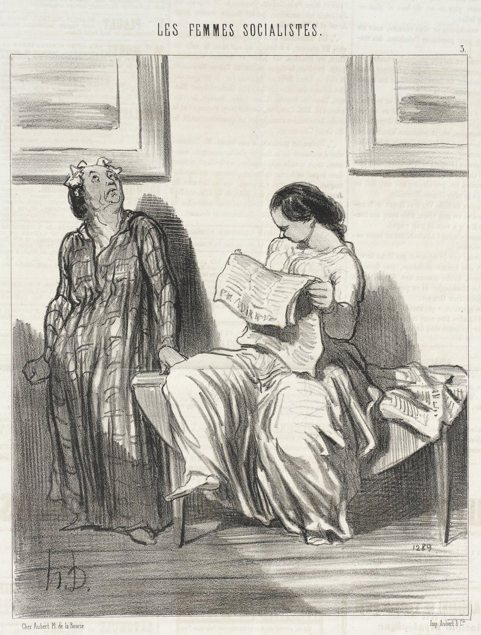 Det sägs att klubbarna ska... stängas... av Honoré Daumier