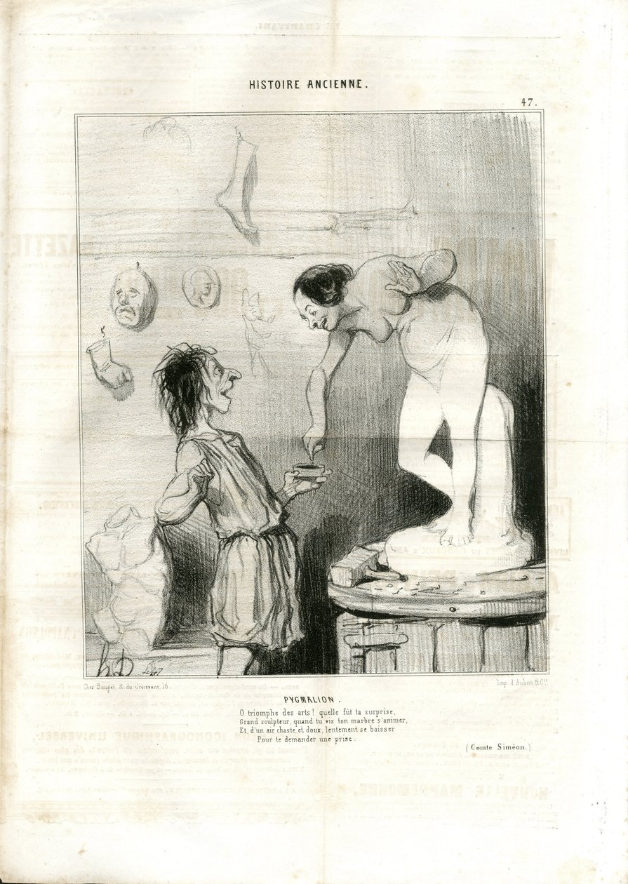 Illustration av Honore Daumier (1808-1879) i Le Charivari av Honoré Daumier