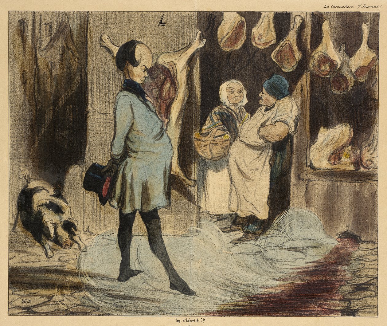 Reseintryck av en stor poet av Honoré Daumier