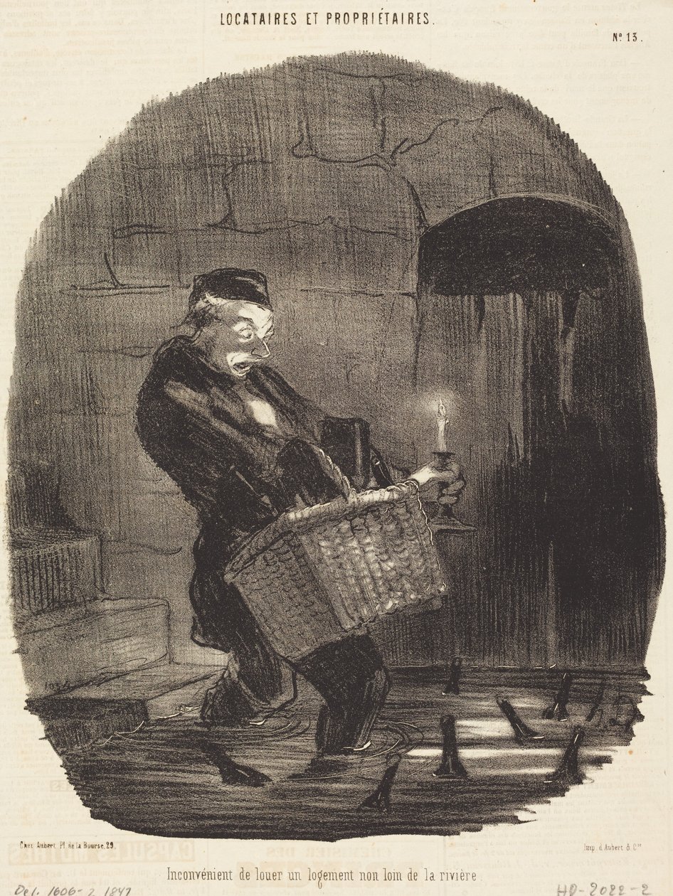 Nackdelen med att hyra... inte långt från en flod av Honoré Daumier