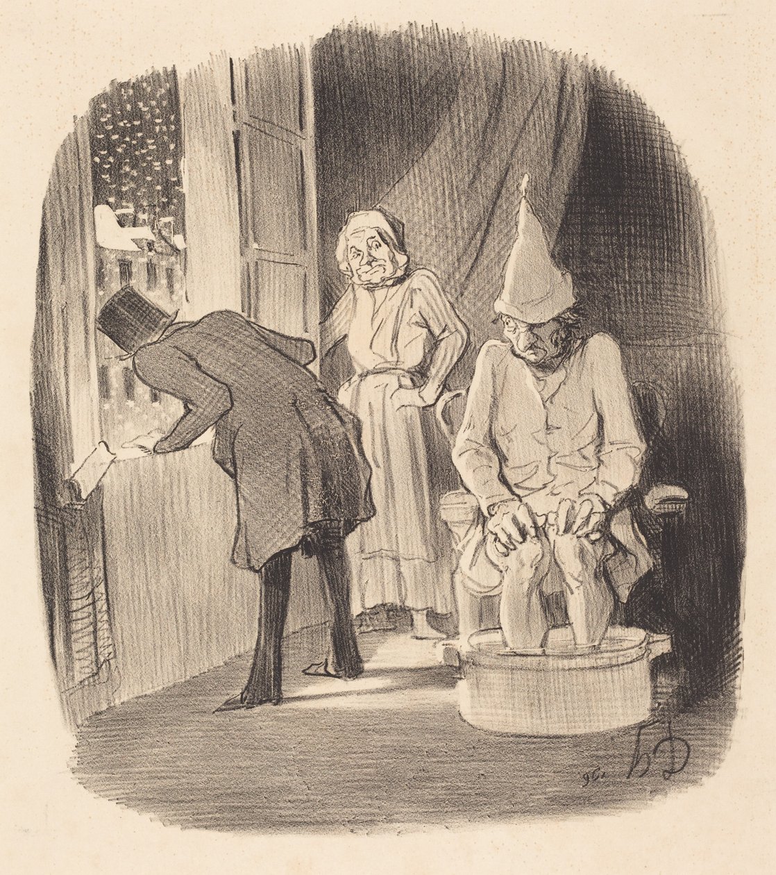 Olägenheten med att flytta bostad... av Honoré Daumier