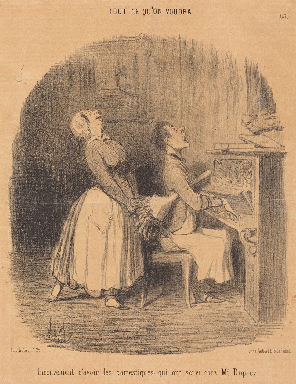 Olägenhet... för tjänstefolk som har tjänat hos herr Duprez av Honoré Daumier