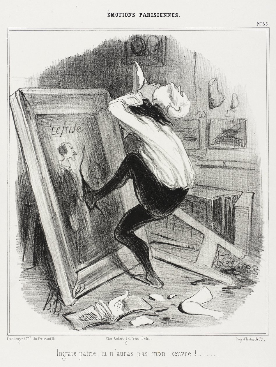 O tacksamma fosterland, du ska inte få mitt verk!... av Honoré Daumier