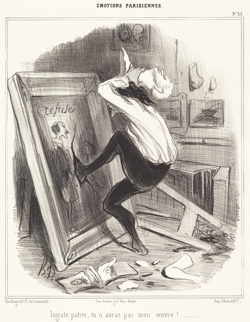 Otacksamma fosterland, du ska inte få mitt verk!... av Honoré Daumier