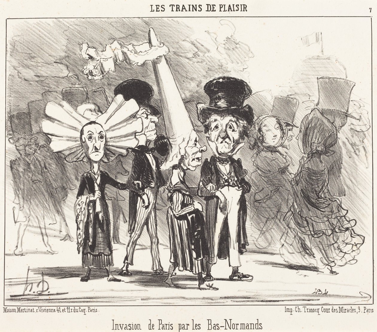 Basnormandernas invasion av Paris av Honoré Daumier