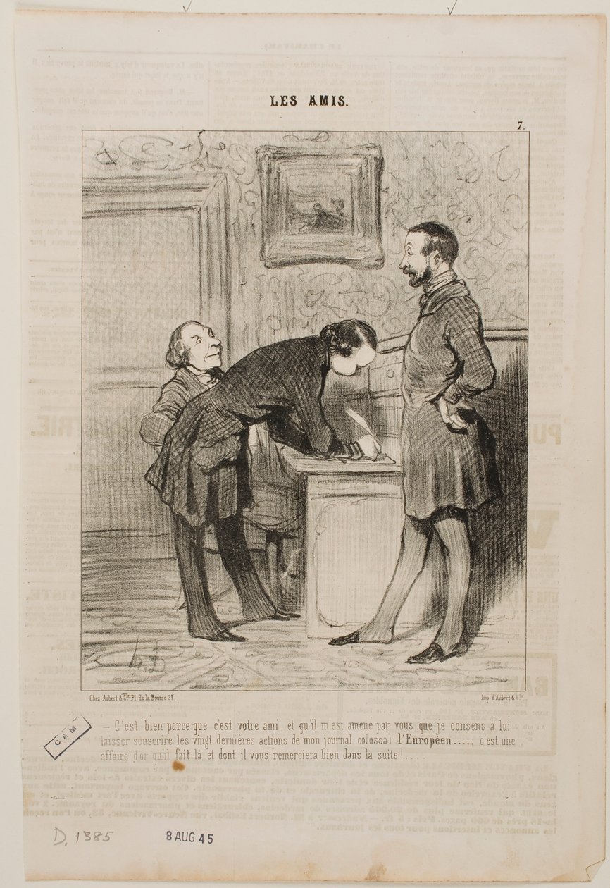 Det är bara för att han är din vän... av Honoré Daumier