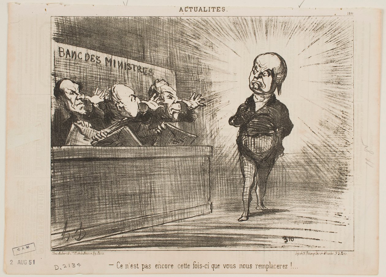 Det är ännu inte er tur att ersätta oss. av Honoré Daumier
