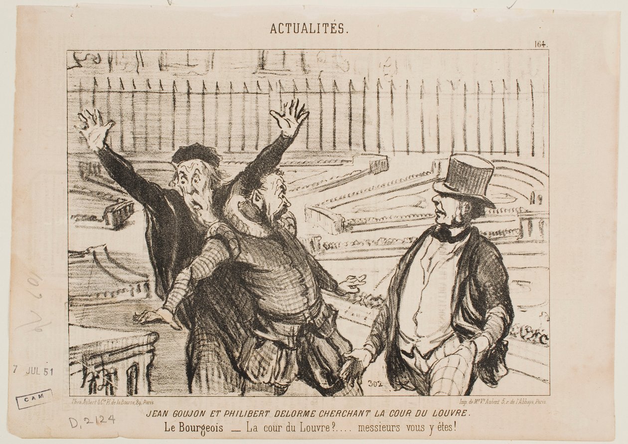 Jean Goujon och Philibert Delorme av Honoré Daumier