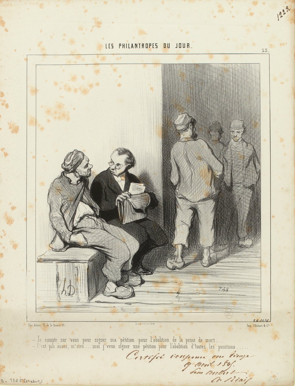 Jag räknar med att ni skriver under min namninsamling... / 33 av Honoré Daumier