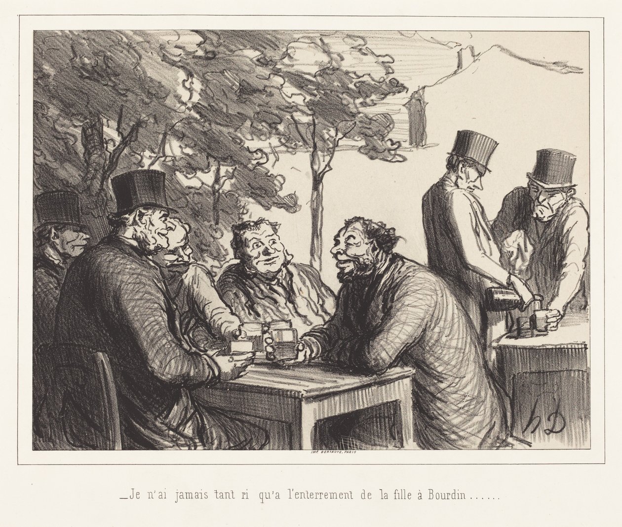 Jag har aldrig skrattat så mycket som vid Bourdins dotters begravning... av Honoré Daumier