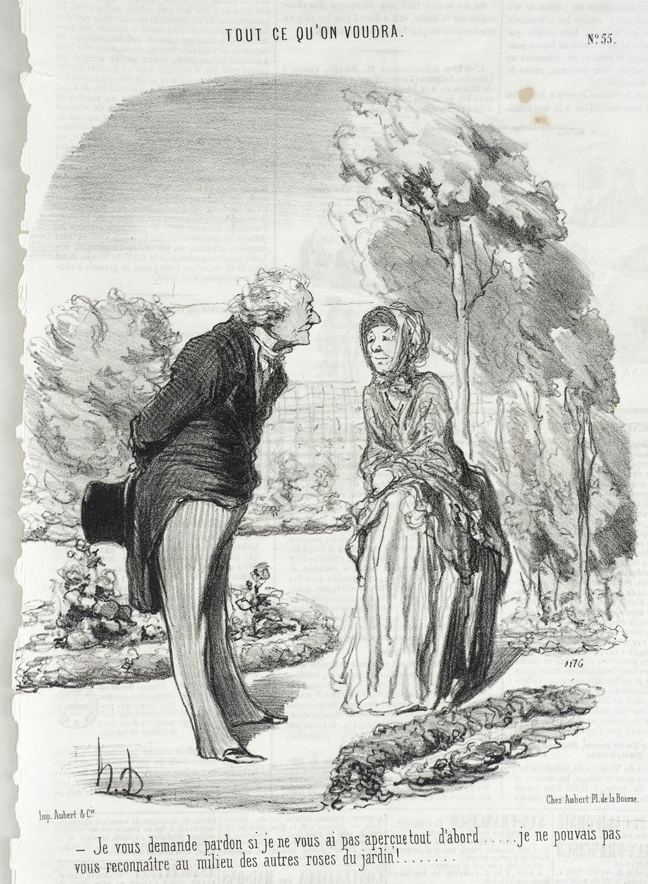 Jag ber om ursäkt om jag inte har lagt märke till er... av Honoré Daumier