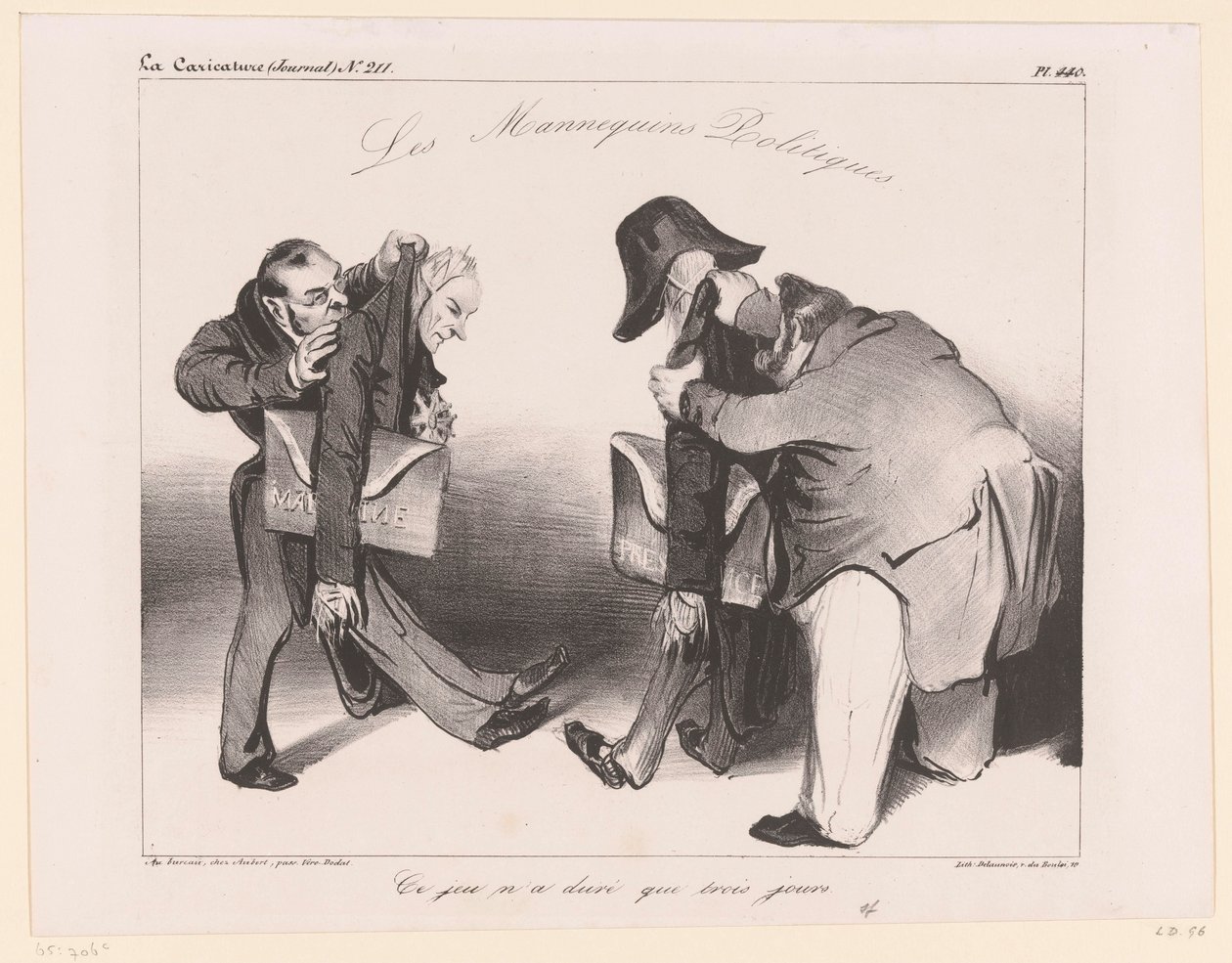 Karikatyr av flottan och presidentskapet av Honoré Daumier