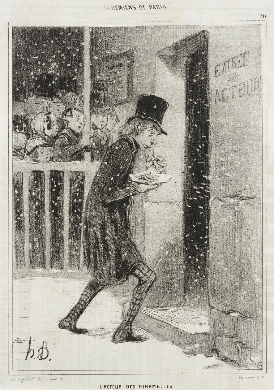 Skådespelaren från Funambules av Honoré Daumier