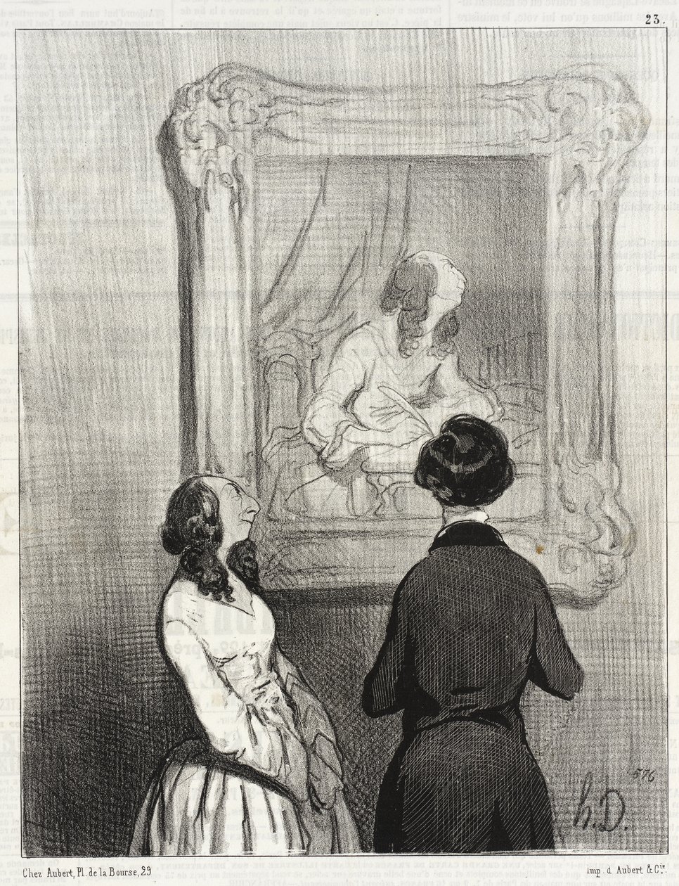 ”Konstnären har avbildat mig i det ögonblick då jag skriver...” av Honoré Daumier