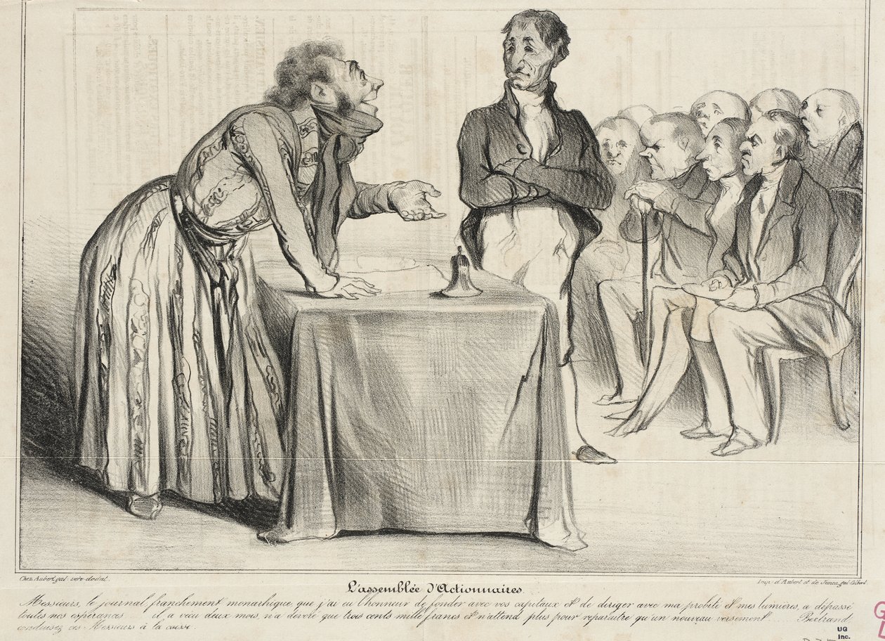 Aktieägarnas bolagsstämma av Honoré Daumier