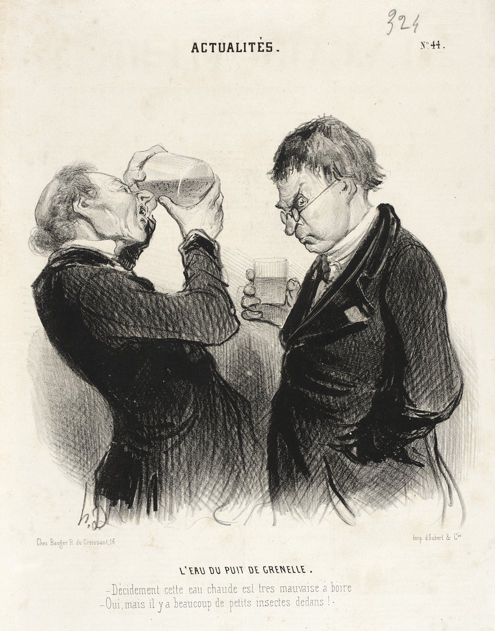 Vattnet från brunnen i Grenelle av Honoré Daumier