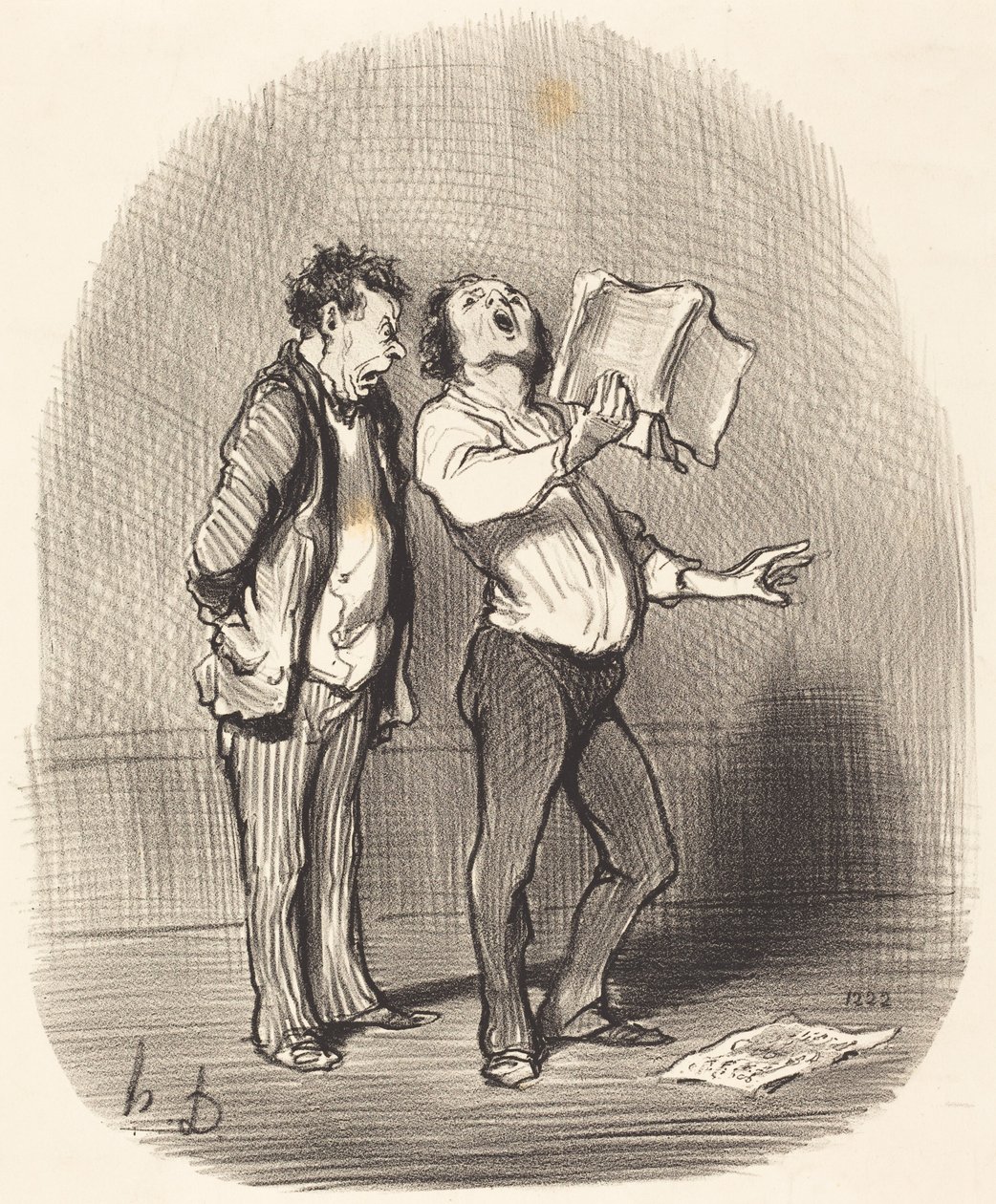 Nackdelen med att ha en musikälskande vän av Honoré Daumier