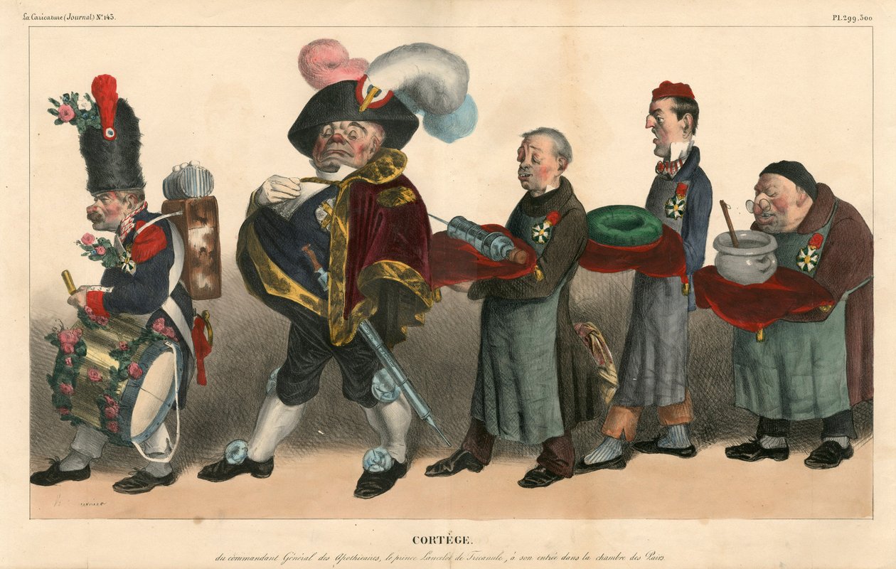 Politisk karikatyr (1830), Satirisk i färger av Honoré Daumier