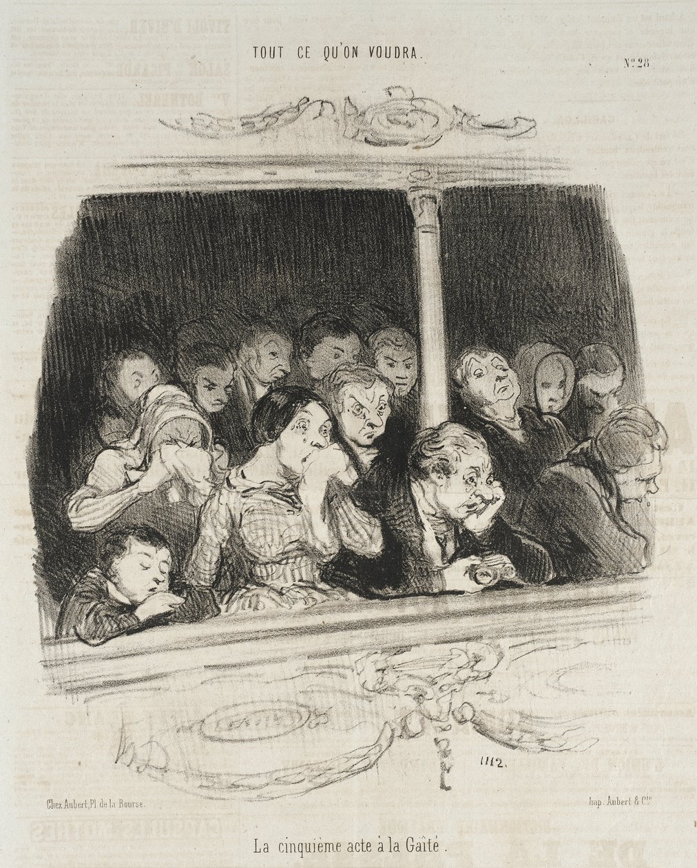 Femte akten på Gaîté av Honoré Daumier