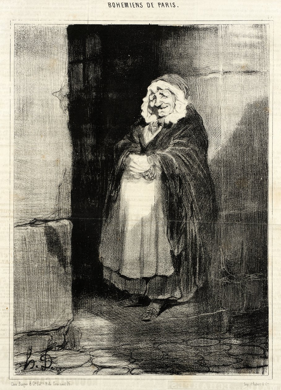 Den gående kvinnan av Honoré Daumier