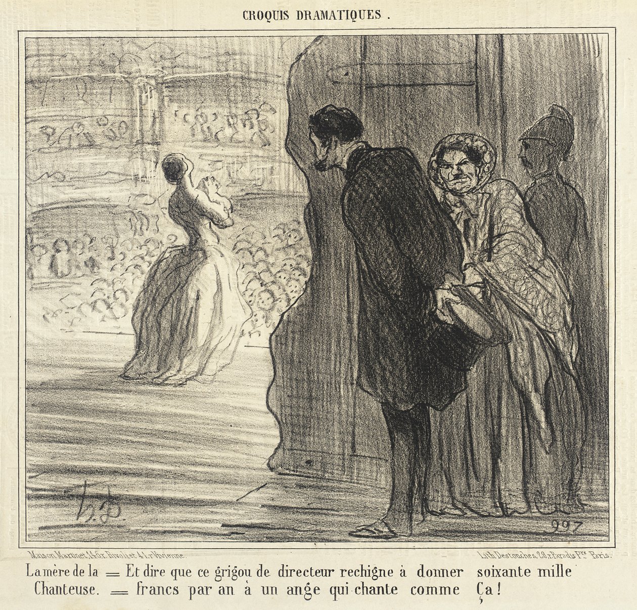 Sångerskans mor av Honoré Daumier