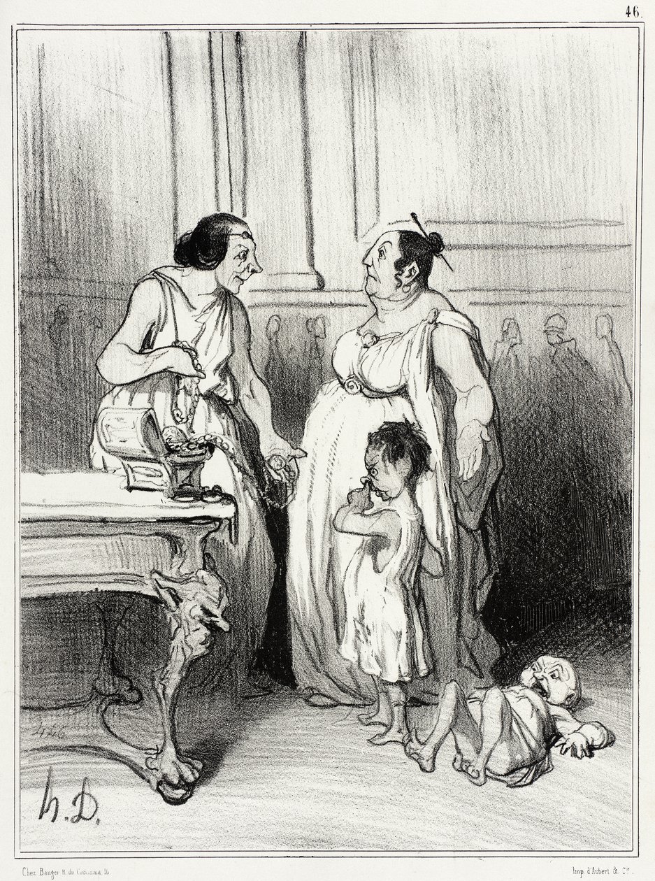 Gracchernas mor av Honoré Daumier