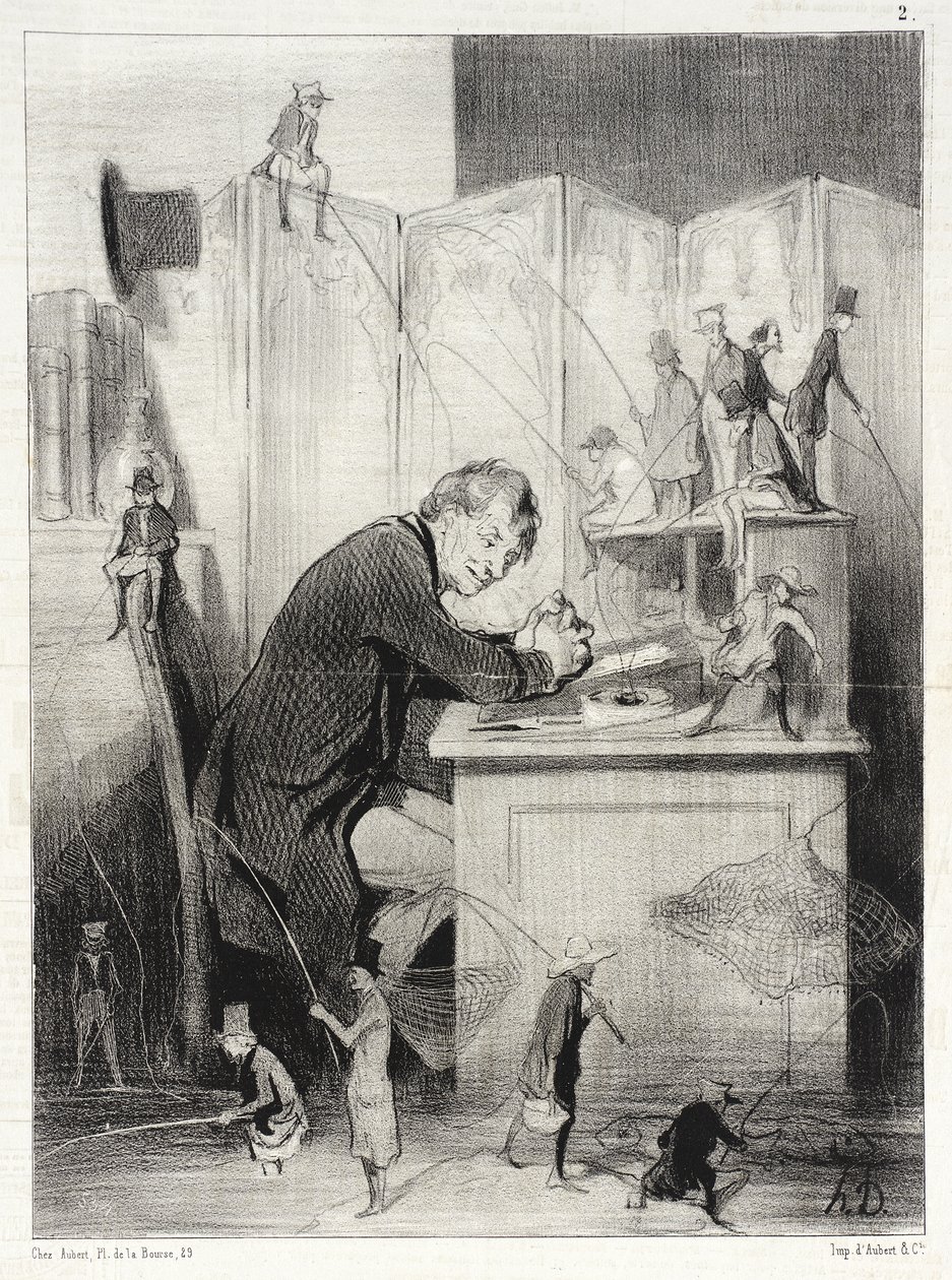 Fiske av Honoré Daumier