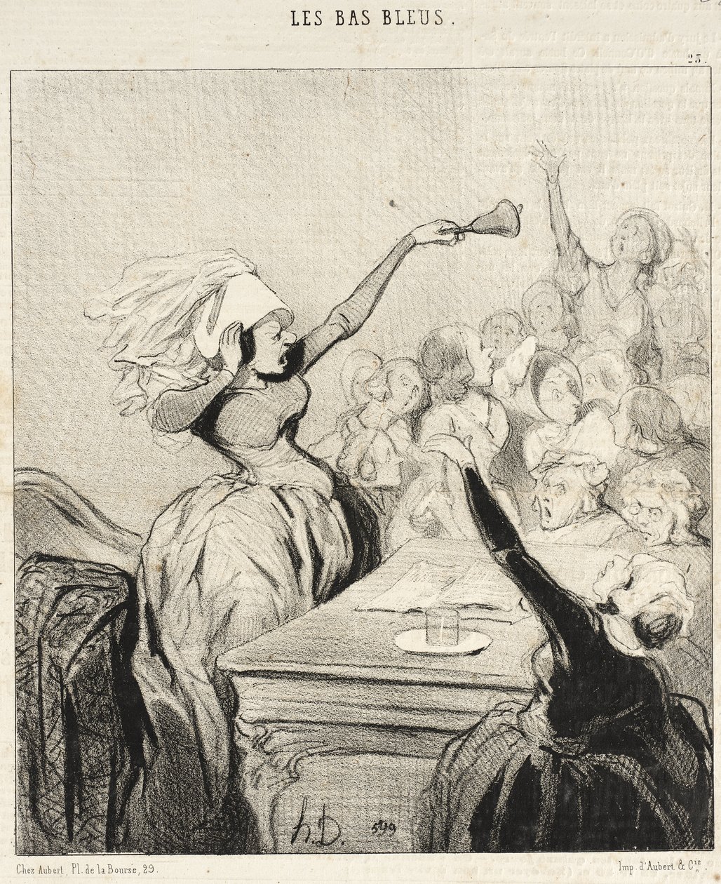 Ordföranden ropar av full hals: ”Mina damer!...” av Honoré Daumier