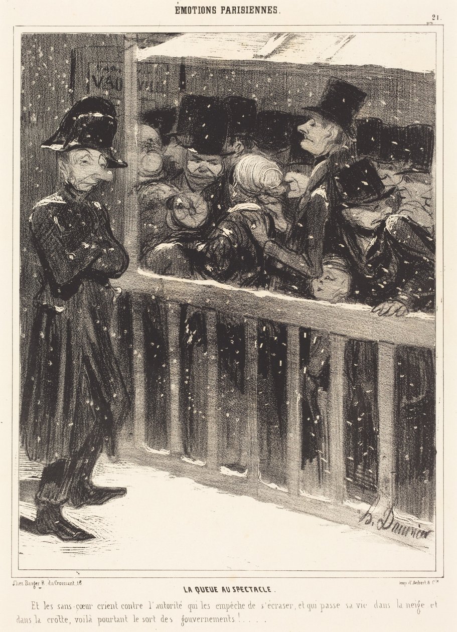 Kön till föreställningen av Honoré Daumier