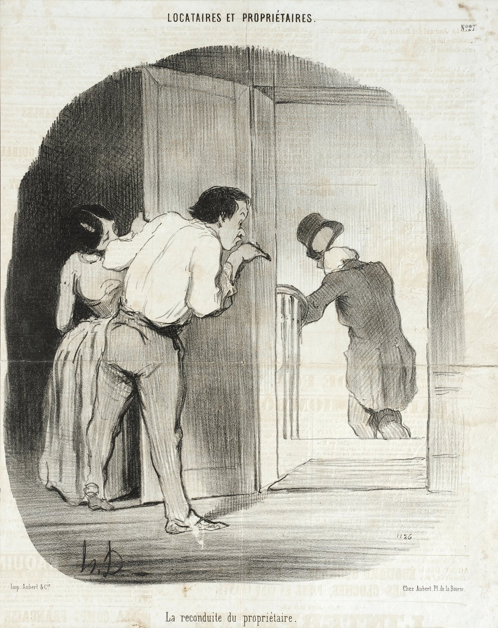 Vräkning av hyresvärden av Honoré Daumier