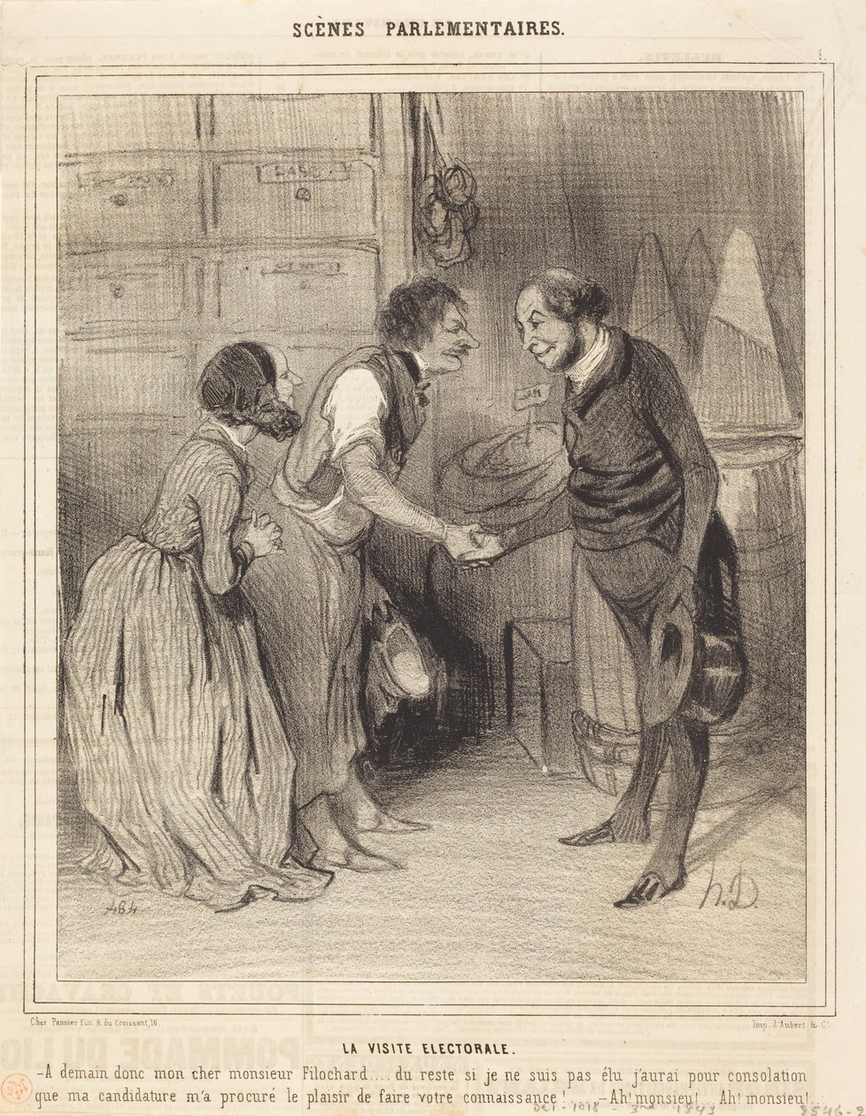 Valbesöket av Honoré Daumier