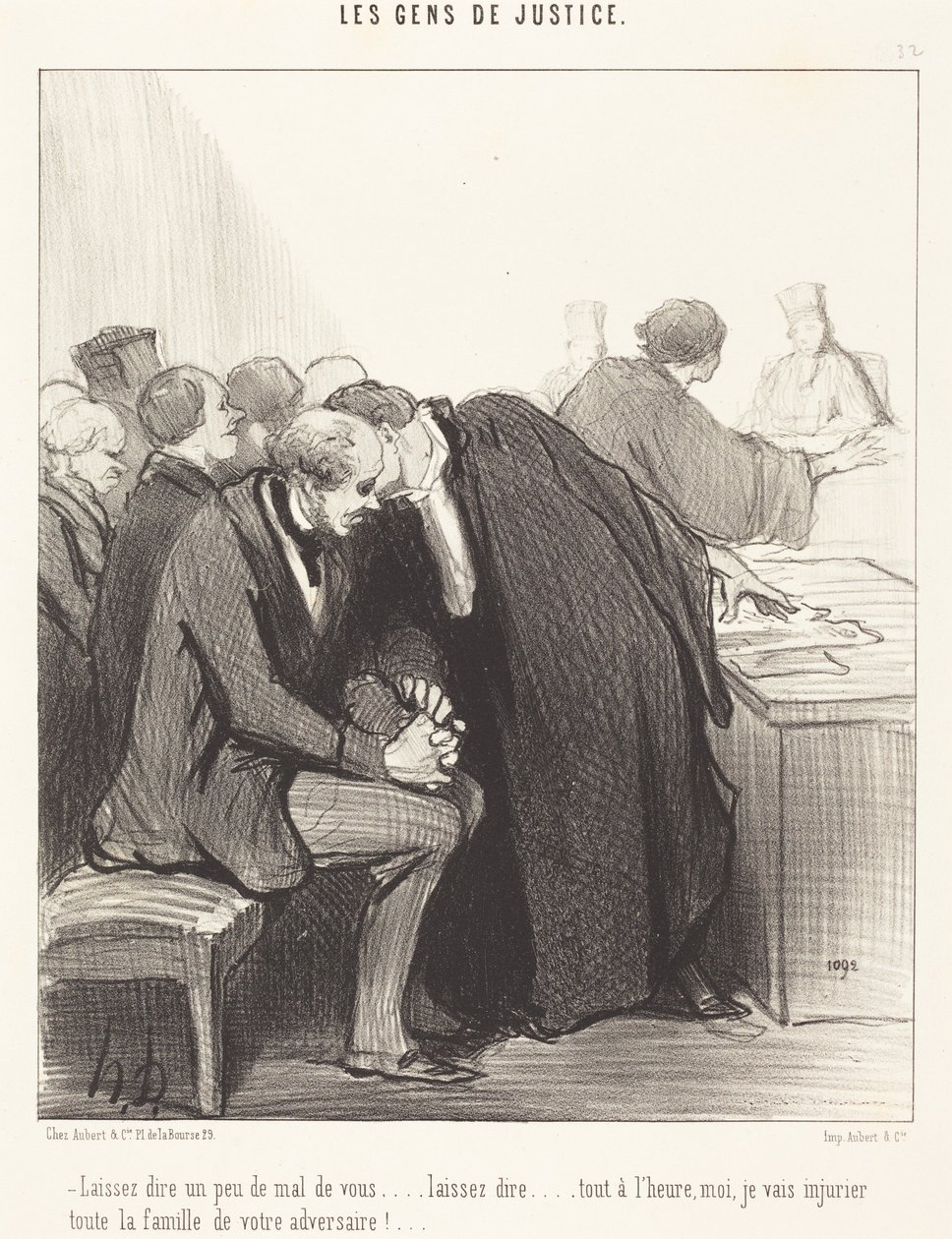 Låt dem säga lite ont om er... av Honoré Daumier