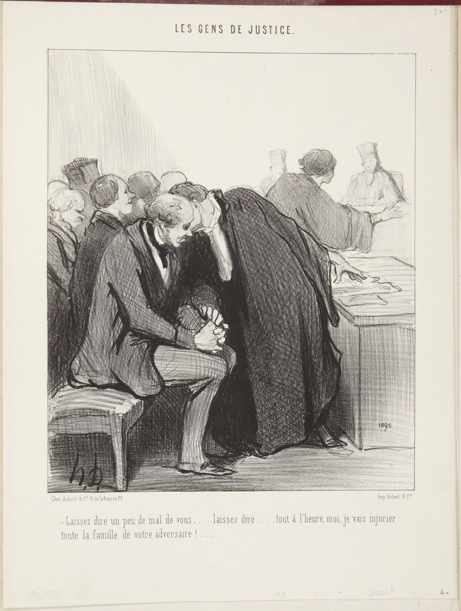 Låt dem säga lite ont om er... låt dem prata... strax ska jag förolämpa hela er motståndares familj!... av Honoré Daumier