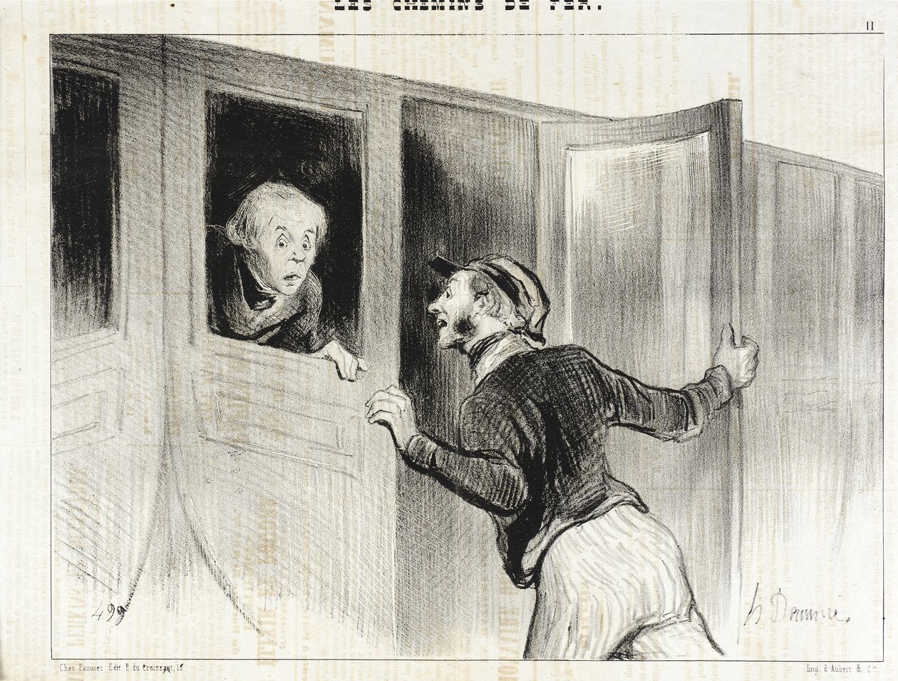 Faran med att somna under resan av Honoré Daumier