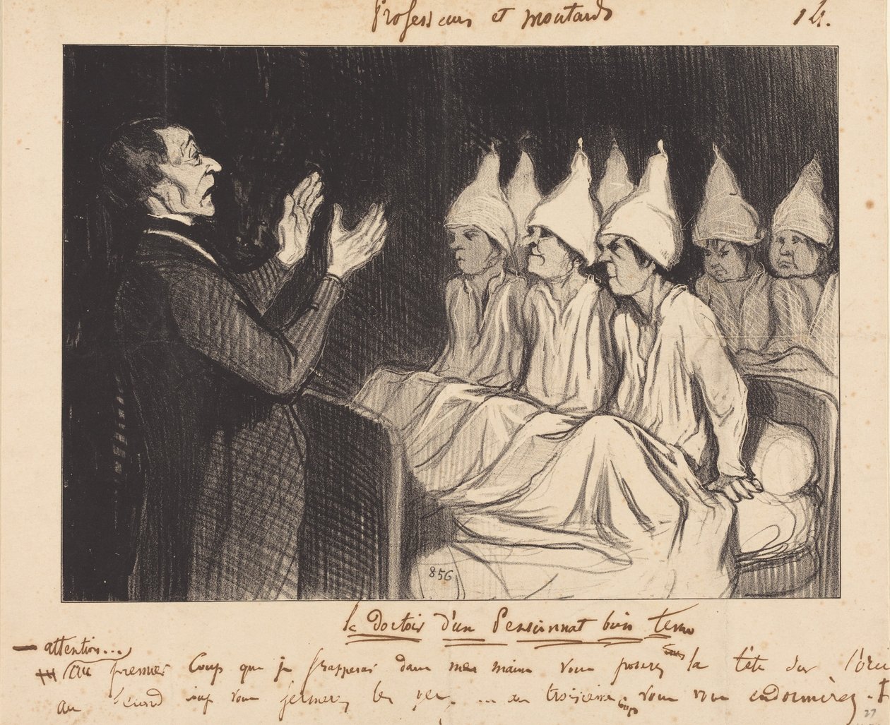 Sovsalen på ett välskött internat av Honoré Daumier