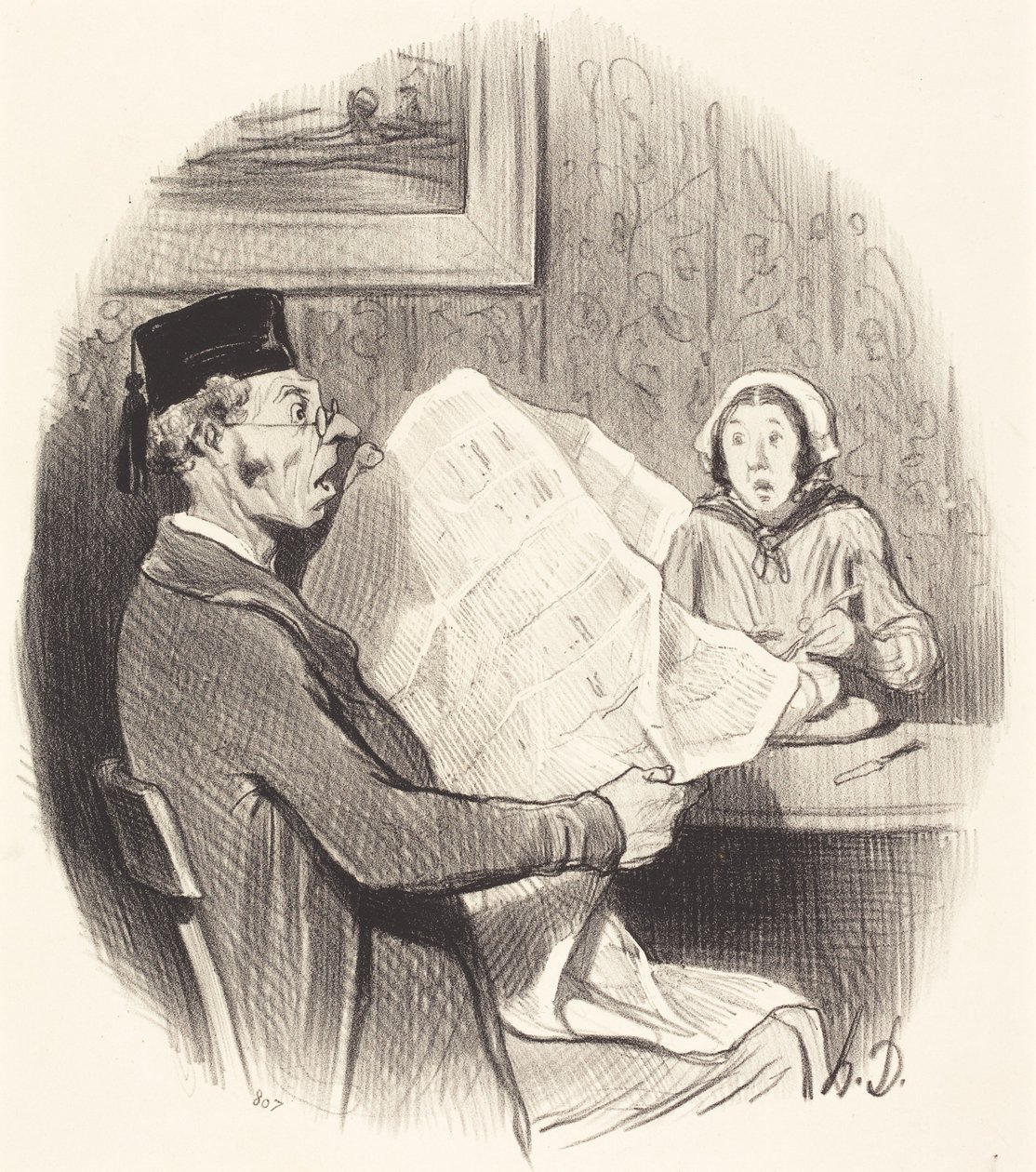 Det allt mer monster Format av Honoré Daumier