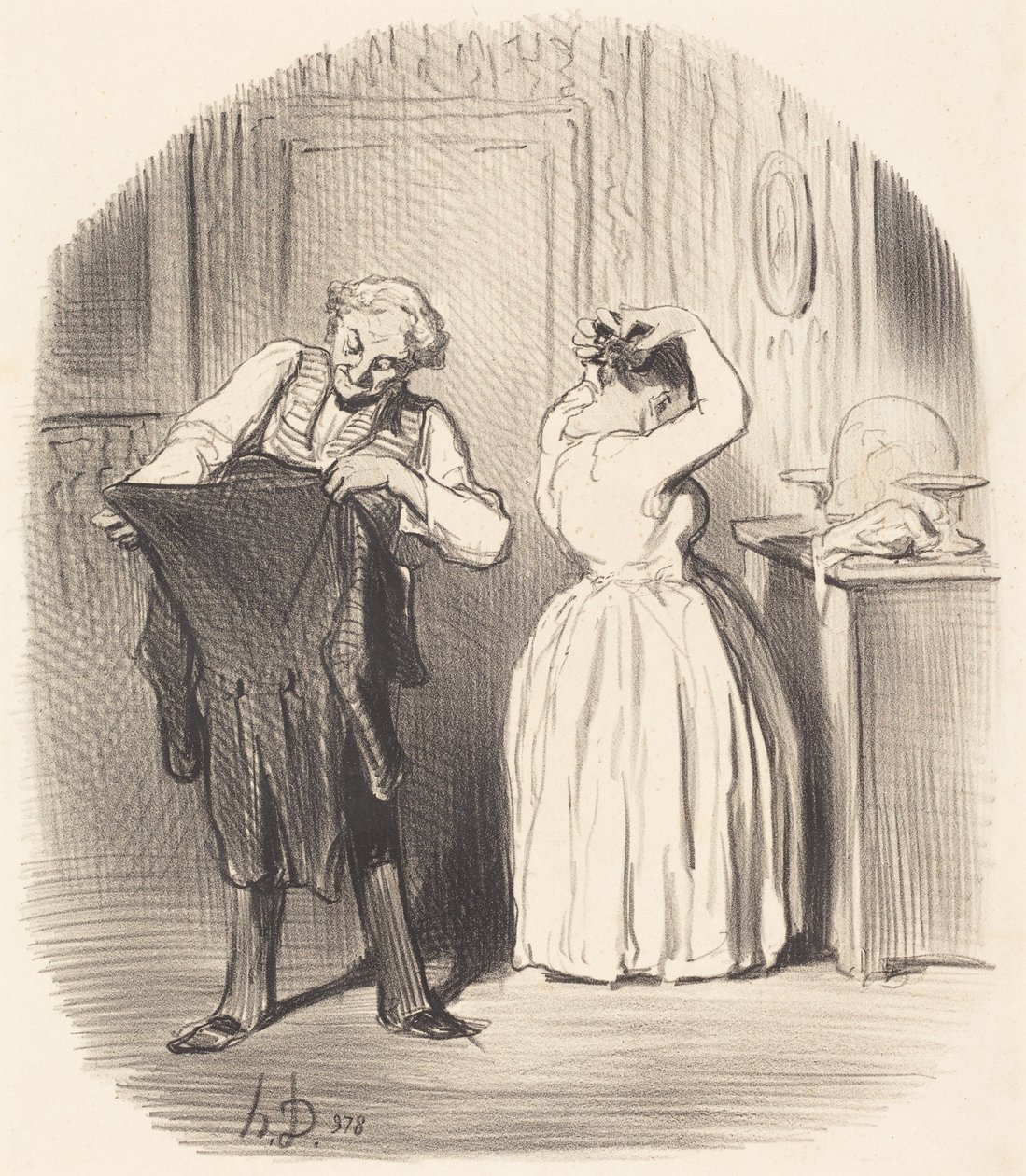 Dagen då man äter middag hos herr direktören... av Honoré Daumier