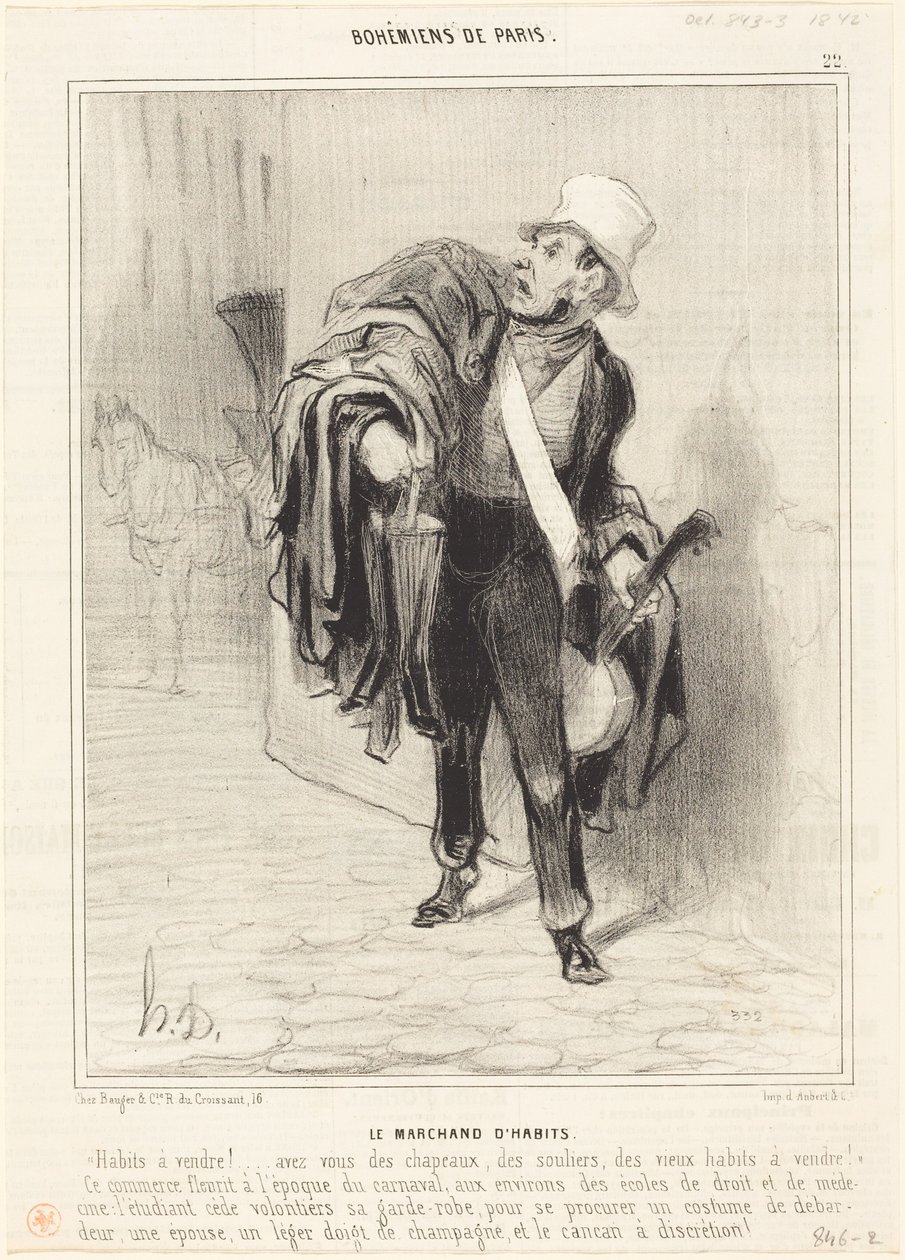 Klädhandlaren av Honoré Daumier