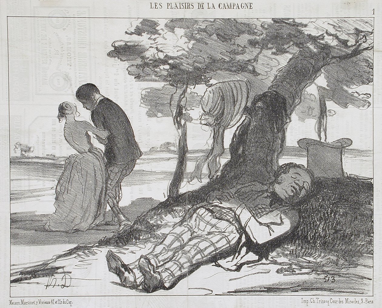 Den insomnande maken av Honoré Daumier