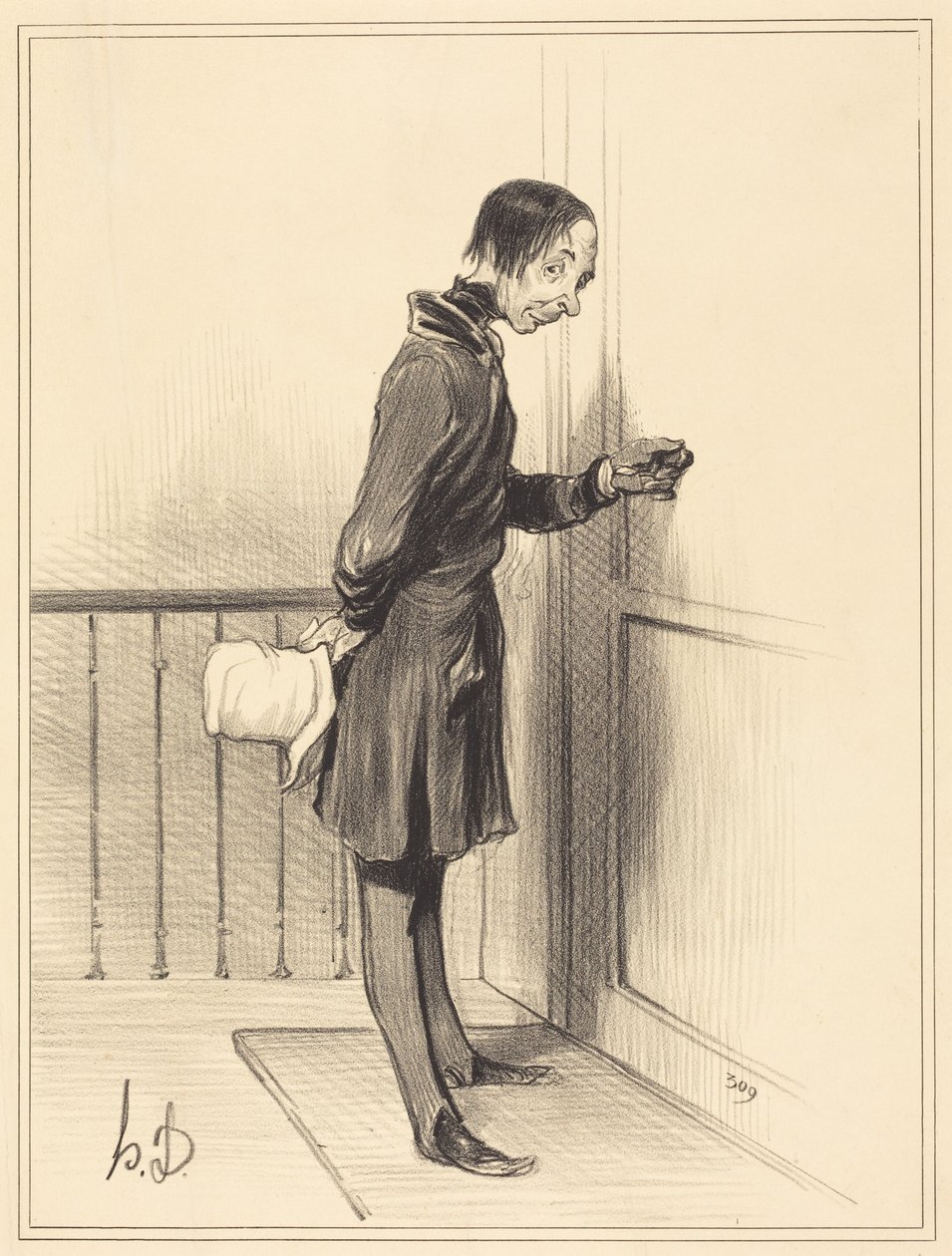 Tiggaren hemma av Honoré Daumier