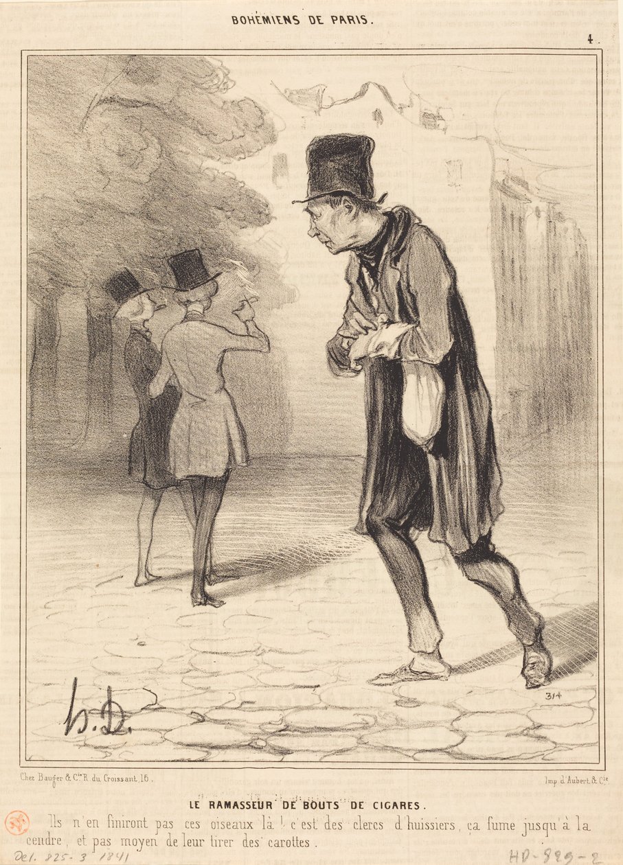 Samlaren av cigarrstumpar av Honoré Daumier
