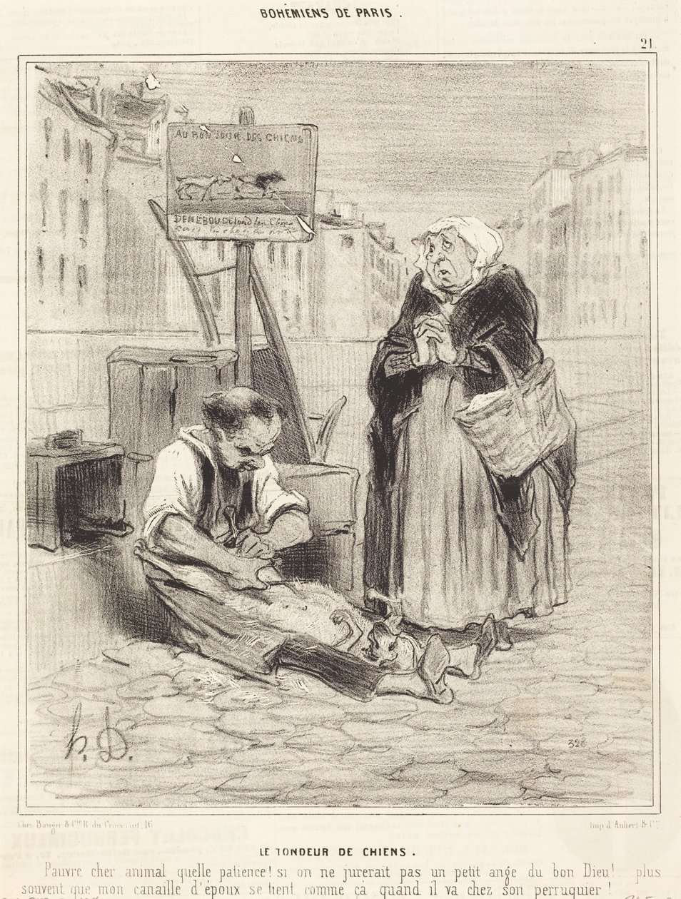 Hundklipparen av Honoré Daumier