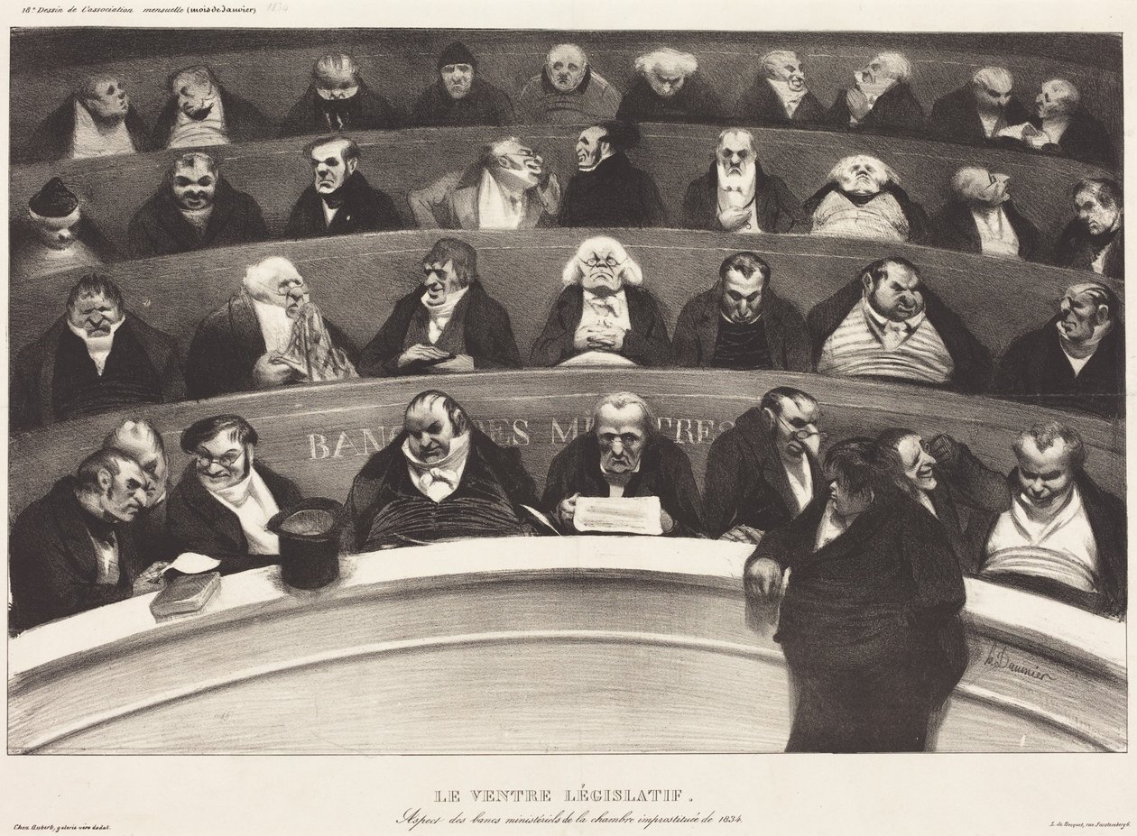 Den lagstiftande magen av Honoré Daumier