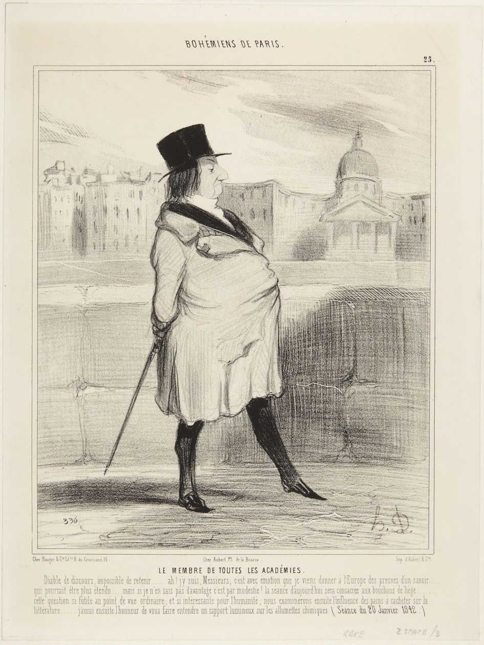 Ledamoten i alla akademier av Honoré Daumier