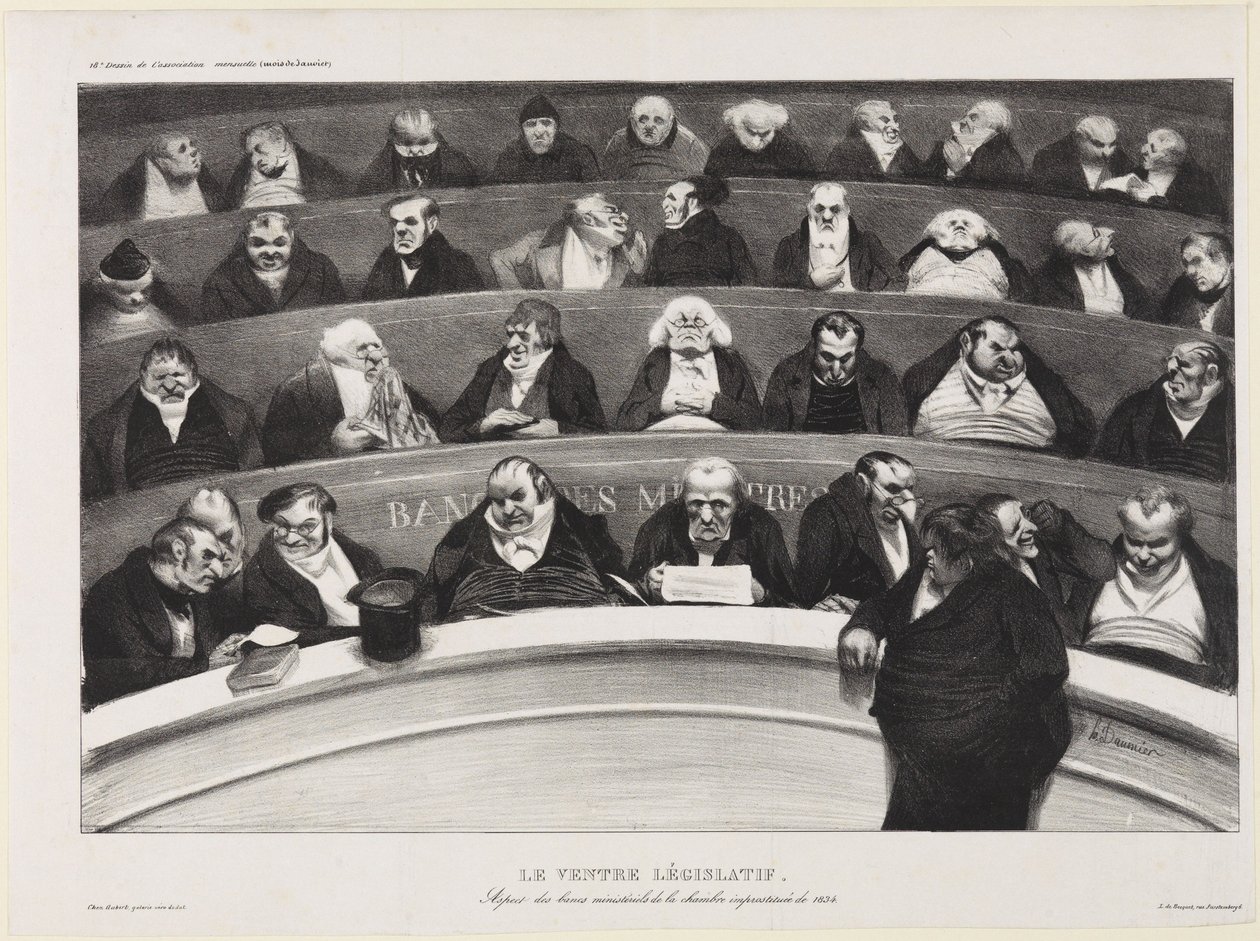 Den lagstiftande magen av Honoré Daumier