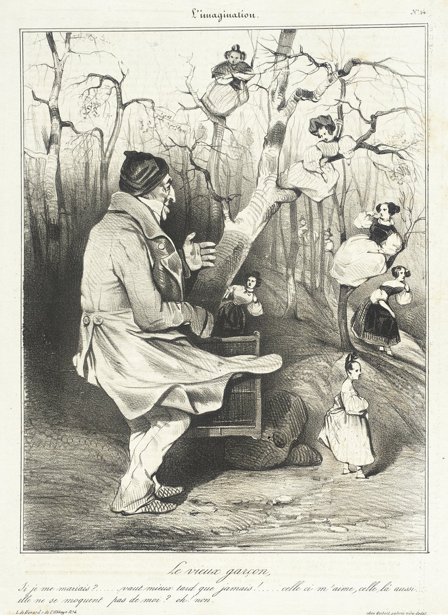 Den gamle ungkarlen av Honoré Daumier