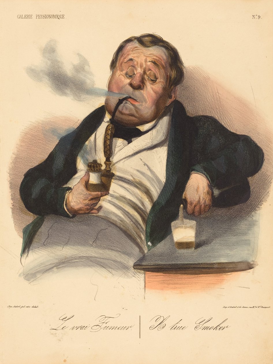 Den sanna rökaren av Honoré Daumier